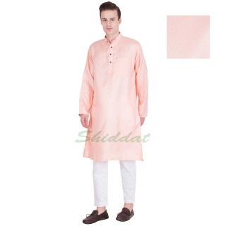 Cotton kurta pyjama set - Light Pink